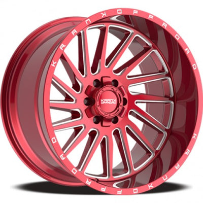KranK Off-road - Coil - Red Clear - 22" x 12", -44 Offset, 6x135/139.7 (Bolt Pattern), 108mm HUB