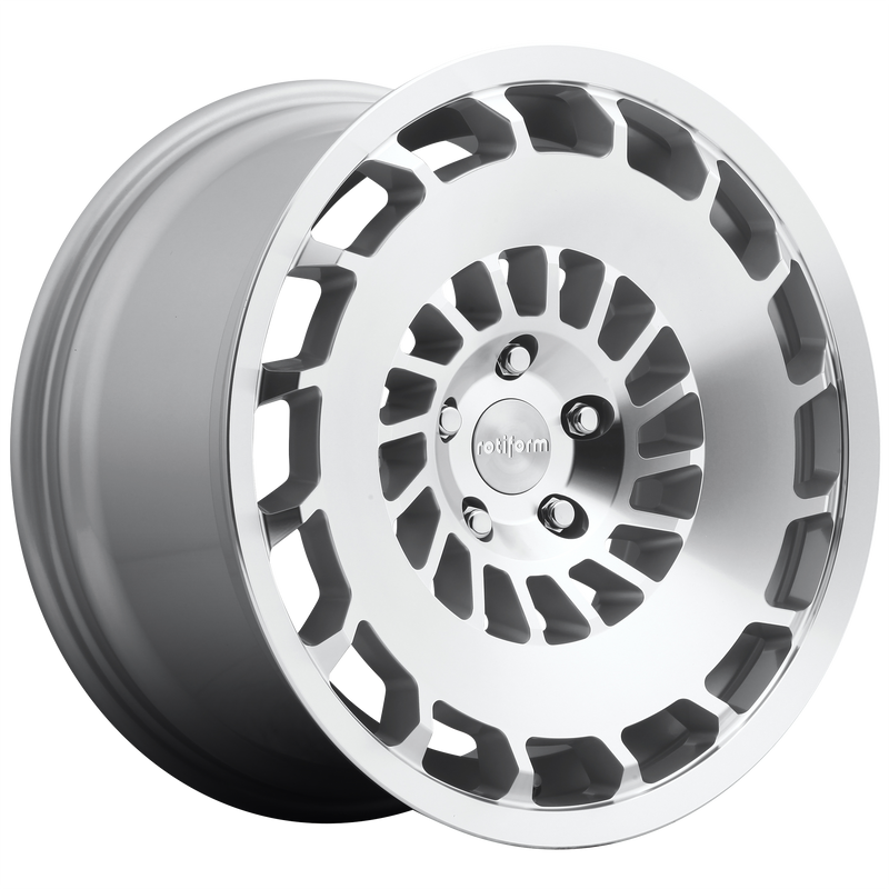 Rotiform - R135 CCV - Silver - GLOSS SILVER MACHINED - 19" x 8.5", 45 Offset, 5x112 (Bolt Pattern), 66.56mm HUB