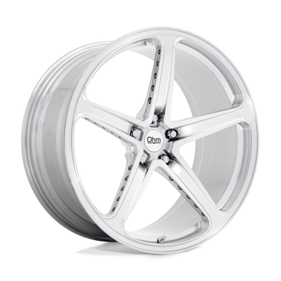 Ohm Wheels - AMP - Silver - SILVER MACHINED - 21" x 9", 25 Offset, 5x120 (Bolt Pattern), 64.2mm HUB