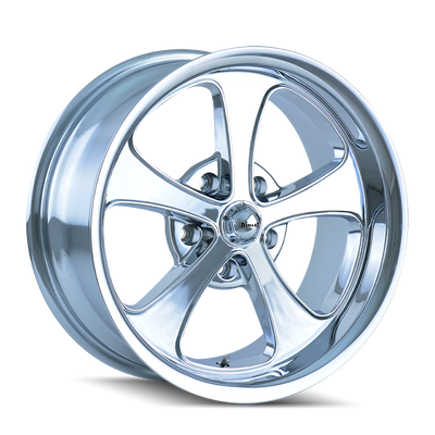 Ridler - 645 - Chrome - CHROME - 17" x 7", 0 Offset, 5x120.65 (Bolt Pattern), 83.8mm HUB