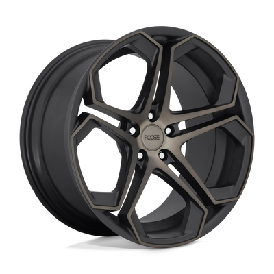 Foose - F168 IMPALA - Black - MATTE MACHINED DOUBLE DARK TINT - 20" x 10.5", 20 Offset, 5x115 (Bolt Pattern), 71.5mm HUB