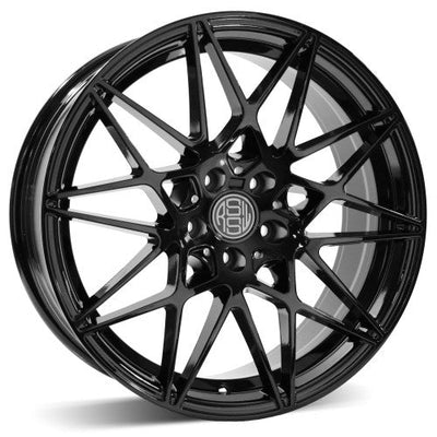 RSSW - Super Tourer - Black - Gloss Black - 19" x 8", 35 Offset, 5x112 (Bolt Pattern), 66.6mm HUB