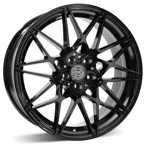 RSSW - Super Tourer - Black - Gloss Black - 19" x 8", 35 Offset, 5x112 (Bolt Pattern), 66.6mm HUB