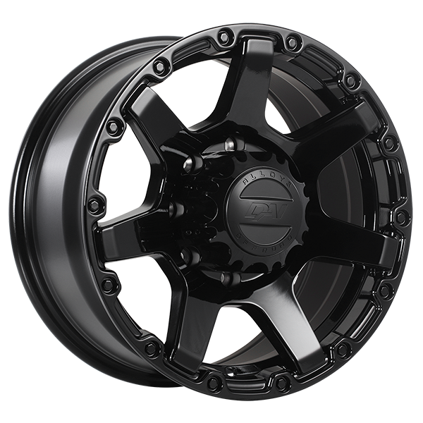 Dai Alloys - Barrett - Black - Gloss Black - 18" x 9", 20 Offset, 8x165.1 (Bolt Pattern), 125.1mm HUB