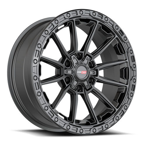 Vortek Offroad - VRT-601 SPARTAN - Black - Matte Black - 22" x 10", -12 Offset, 6x135/139.7 (Bolt pattern), 106.1mm HUB