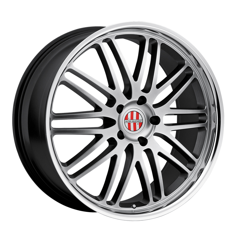 Victor Equipment Wheels - LEMANS - Silver - HYPER SILVER W/ MIRROR CUT LIP - 18" x 11", 52 Offset, 5x130 (Bolt Pattern), 71.5mm HUB