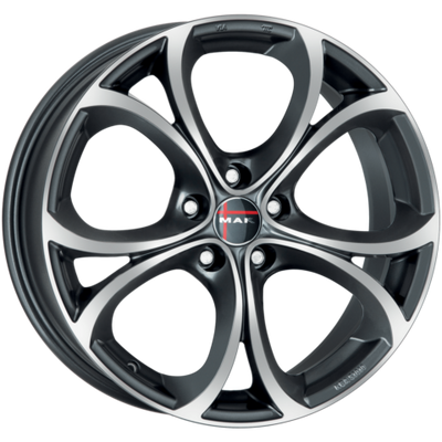Mak Wheels - LARIO - Gunmetal - GUN MET-MIRROR FACE - 19" x 9.5", 42 Offset, 5x110 (Bolt Pattern), 65.1mm HUB