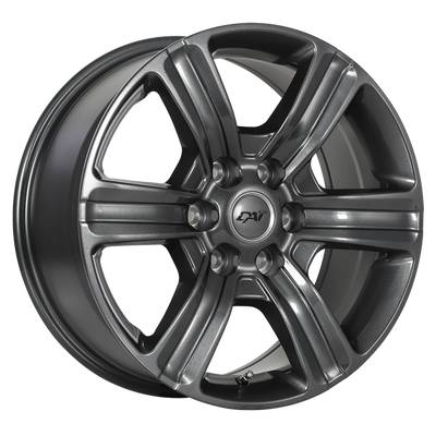 Dai Alloys - Force 6 - Gunmetal - Dark Gunmetal - 18" x 8", 40 Offset, 6x132 (Bolt Pattern), 74.5mm HUB
