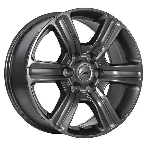 Dai Alloys - Force 6 - Gunmetal - Dark Gunmetal - 18" x 8", 40 Offset, 6x132 (Bolt Pattern), 74.5mm HUB