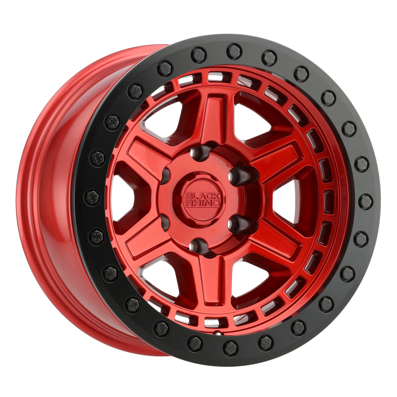 Black Rhino - RENO - CANDY RED W/ BLACK RING & BOLTS - 20" x 9.5", 0 Offset, 5x127 (Bolt Pattern), 71.5mm HUB