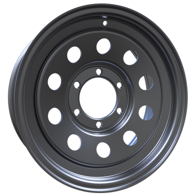 Envy Wheels - TRAILER STEEL MODULAR - Silver - SILVER - 16" x 6", 0 Offset, 6x139.7 (Bolt Pattern), 108mm HUB