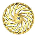 Azara - AZA-536 - Gold - Nano Gold - 18" x 8", 35 Offset, 5x112/114.3 (Bolt pattern), 74.10mm HUB