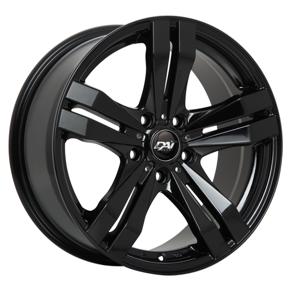 Dai Alloys - Target - Black - Gloss Black - 17" x 7.5", 42 Offset, 5x114.3 (Bolt Pattern), 67.1mm HUB