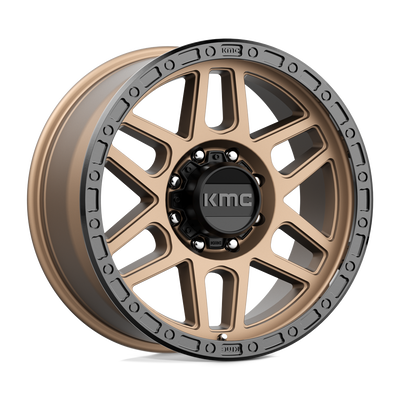 KMC Wheels - KM544 MESA - Bronze - MATTE BRONZE WITH BLACK LIP - 20" x 9", 18 Offset, 8x165.1 (Bolt Pattern), 125.1mm HUB