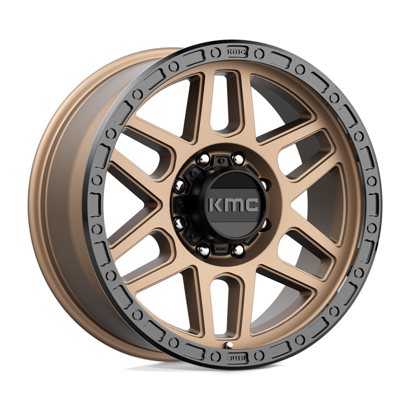 KMC Wheels - KM544 MESA - Bronze - MATTE BRONZE WITH BLACK LIP - 20" x 9", 18 Offset, 8x165.1 (Bolt Pattern), 125.1mm HUB
