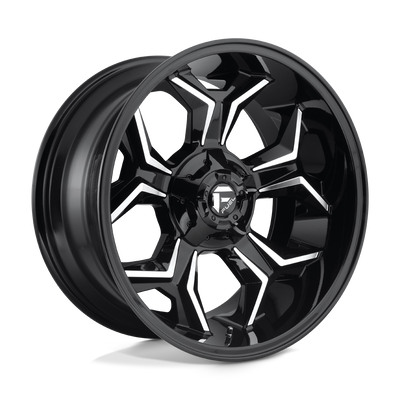 Fuel - D606 AVENGER - Black - GLOSS BLACK MILLED - 20" x 10", -18 Offset, 6x135/139.7 (Bolt Pattern), 106.1mm HUB