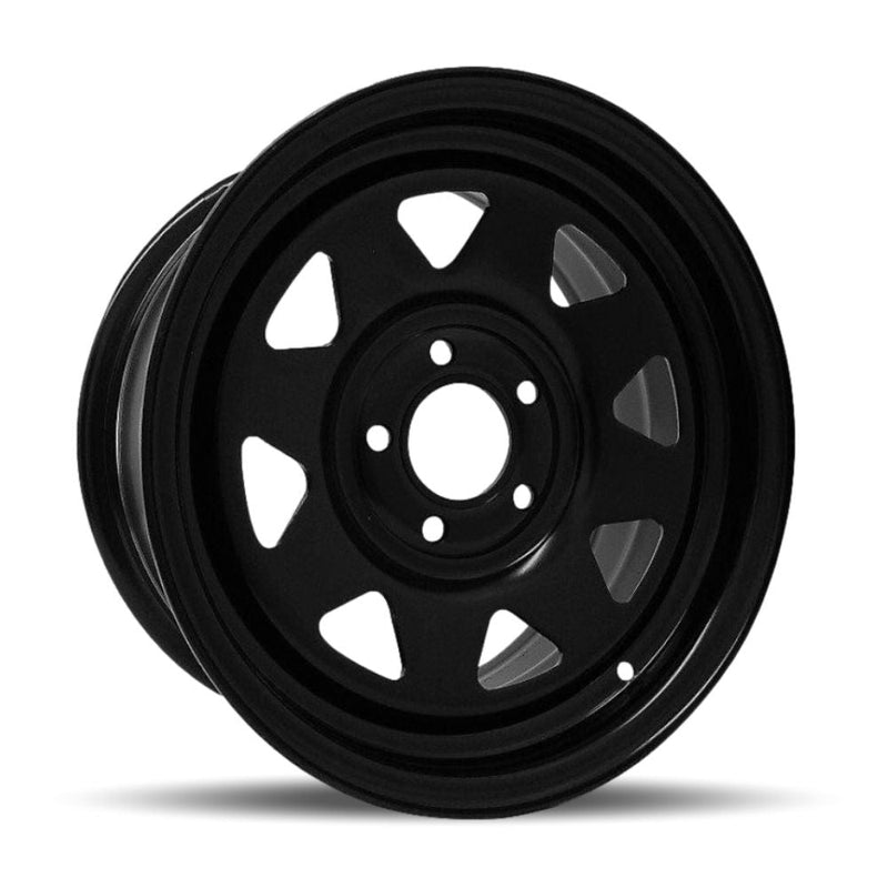 DTD - Trailer - Black - Black - 15" x 7", 12 Offset, 5x114.3 (Bolt Pattern), 73.1mm HUB