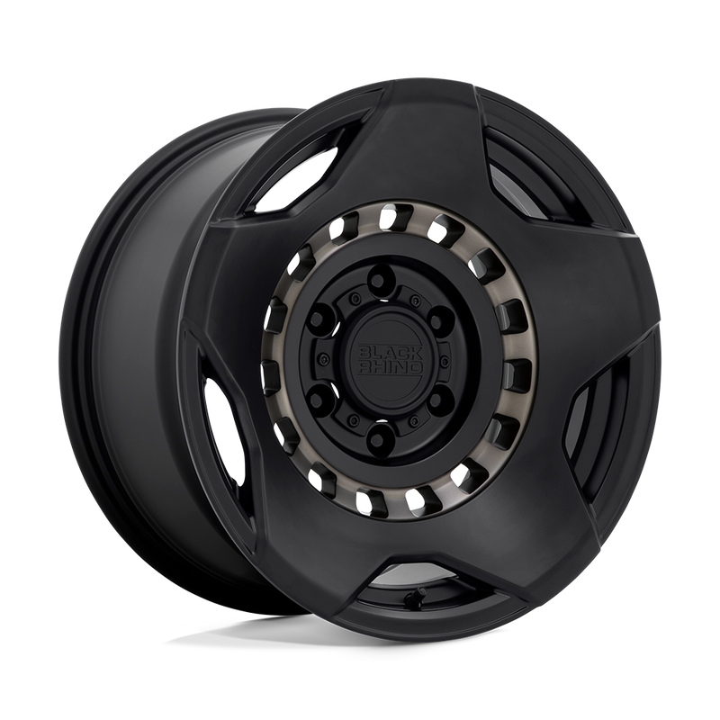Black Rhino - MUZZLE - Black - MATTE BLACK WITH MACHINED TINTED RING - 20" x 9", -18 Offset, 5x127 (Bolt Pattern), 71.5mm HUB