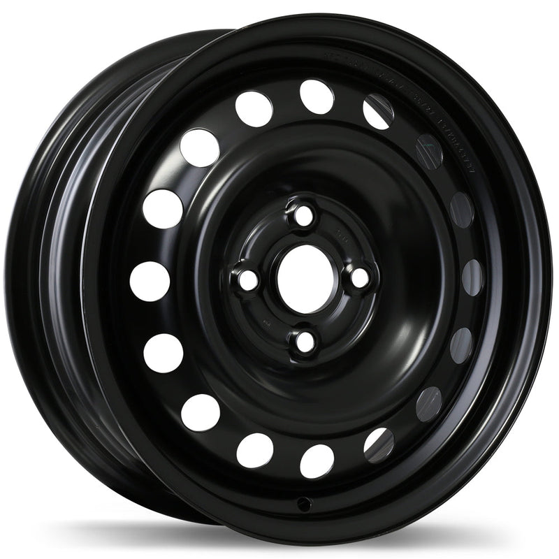 Fast Wheels - Steel - Black - Black - 15" x 5.5", 36 Offset, 4x100 (Bolt Pattern), 54.1mm HUB