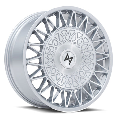 Sentali - Crown - Silver - Brushed Silver - 22" x 10.5", 40 Offset, 5x112/114.3 (Bolt pattern), 73.1mm HUB