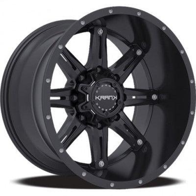 KranK Off-road - Shaft - Black - Satin Black - 18" x 9", 0 Offset, 6x135/139.7 (Bolt Pattern), 108mm HUB
