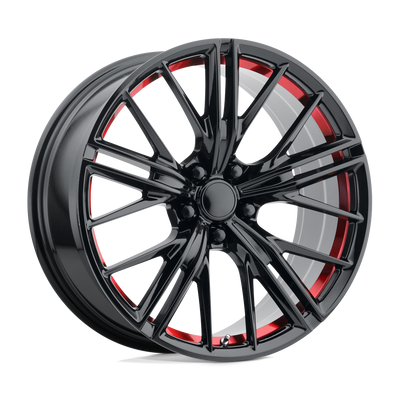 OE Creations - PR194 - Black - GLOSS BLACK RED MACHINED - 20" x 9", 30 Offset, 5x120 (Bolt Pattern), 67.1mm HUB