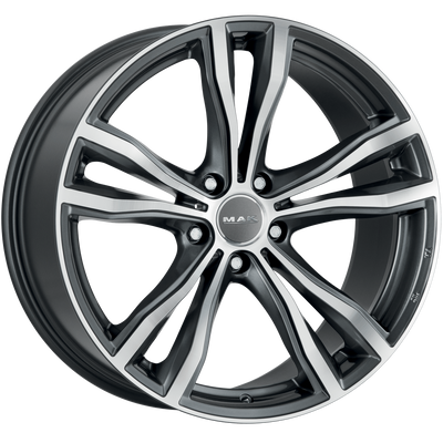 Mak Wheels - X-MODE - Gunmetal - GUN MET-MIRROR FACE - 20" x 9", 35 Offset, 5x112 (Bolt Pattern), 66.6mm HUB