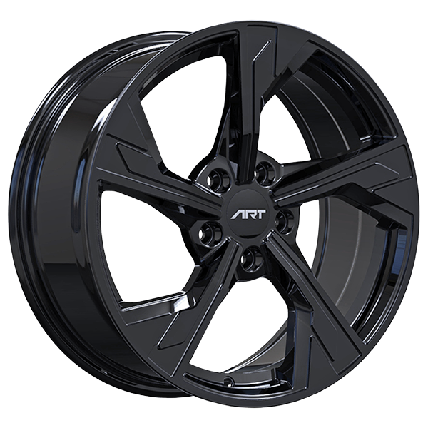 ART - Replica 245 - Black - Gloss Black - 17" x 7.5", 35 Offset, 5x112 (Bolt Pattern), 66.5mm HUB