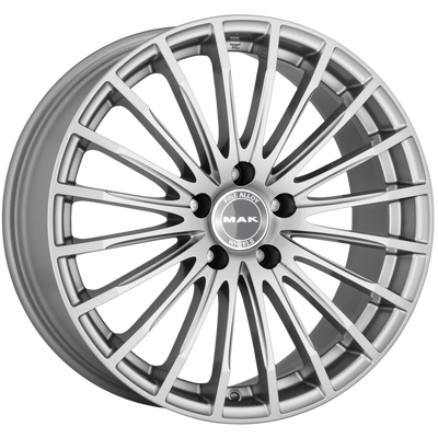 Mak Wheels - STARLIGHT - Silver - SILVER - 18" x 8", 25 Offset, 5x112 (Bolt Pattern), 66.6mm HUB