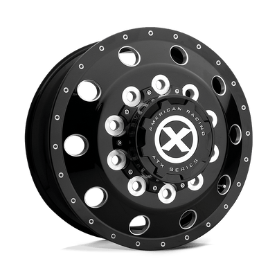 ATX - AO405 TREX - Black - GLOSS BLACK MILLED - 22.5" x 8.25", 145 Offset, 10x285.75 (Bolt Pattern), 220.1mm HUB