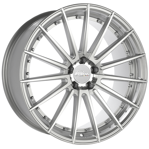 720 Form - RF3-V - Silver - Silver - Machined Face - 20" x 9", 40 Offset, 5x108 (Bolt Pattern), 63.4mm HUB