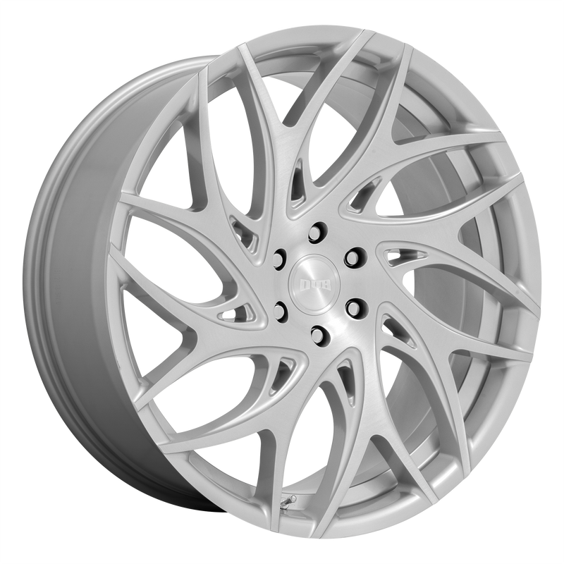 DUB - S260 G.O.A.T. - Silver - SILVER BRUSHED FACE - 22" x 9", 35 Offset, 5x127 (Bolt Pattern), 71.5mm HUB