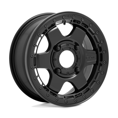 Fuel UTV - D922 BLOCK BEADLOCK - Black - MATTE BLACK WITH BLACK RING - 15" x 6", 38 Offset, 4x137 (Bolt Pattern), 110.1mm HUB