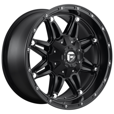Fuel - D531 HOSTAGE - Gunmetal - MATTE BLACK - 17" x 9", -12 Offset, 8x165.1 (Bolt Pattern), 125.1mm HUB