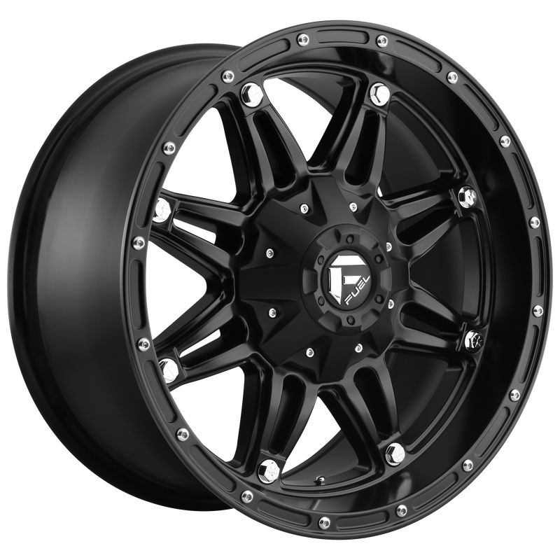 Fuel - D531 HOSTAGE - Gunmetal - MATTE BLACK - 17" x 9", -12 Offset, 8x165.1 (Bolt Pattern), 125.1mm HUB