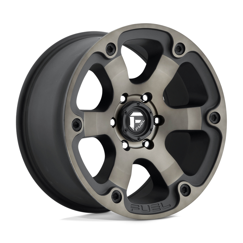 Fuel - D564 BEAST - Black - MATTE BLACK DOUBLE DARK TINT - 18" x 9", 1 Offset, 6x135 (Bolt Pattern), 87.1mm HUB