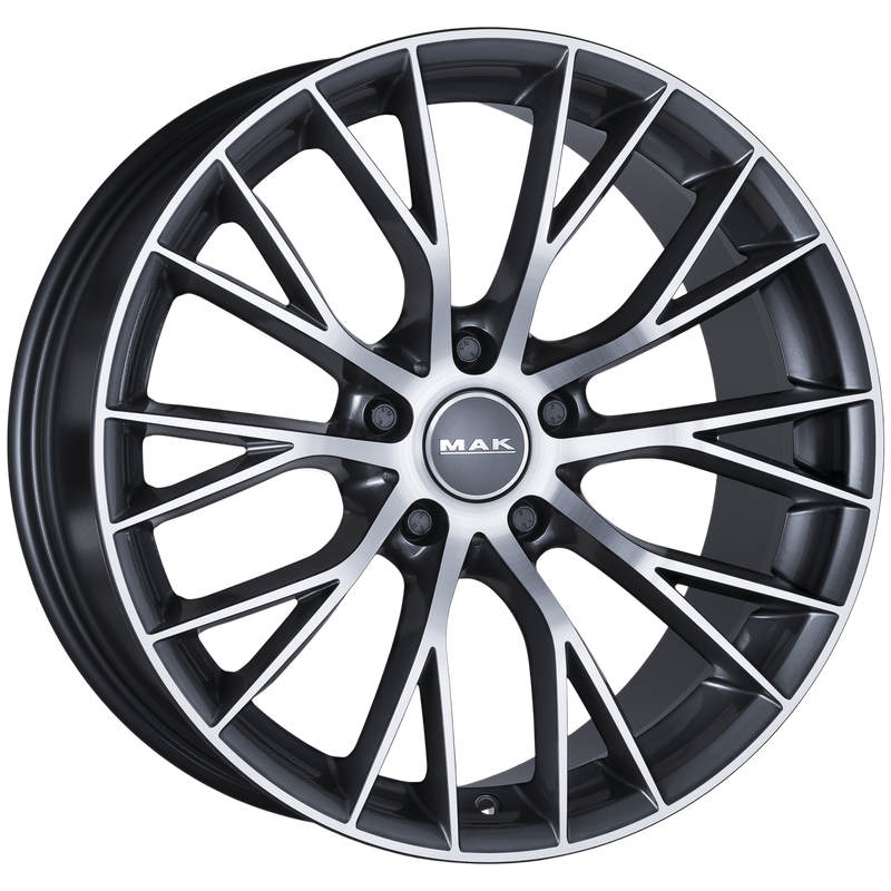 Mak Wheels - MUNCHEN - Gunmetal - GUN MET-MIRROR FACE - 19" x 9.5", 28 Offset, 5x112 (Bolt Pattern), 76mm HUB