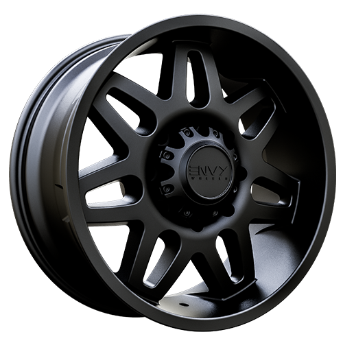 Envy Wheels - ET-2 - Black - SATIN BLACK - 20" x 9", 18 Offset, 8x170 (Bolt Pattern), 125mm HUB