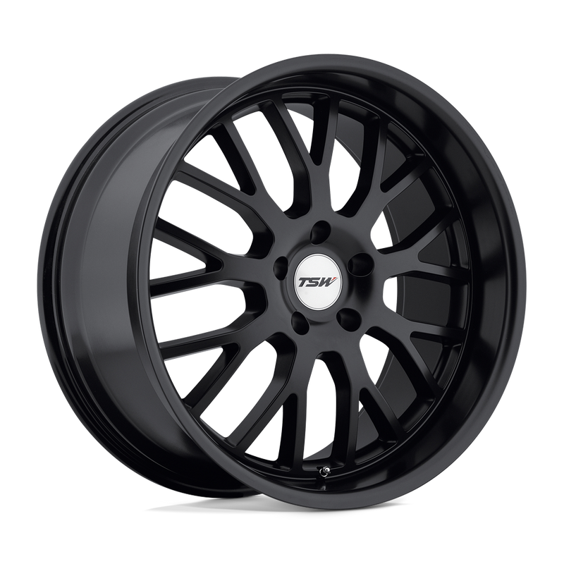 TSW Wheels - TREMBLANT - Black - Matte Black - 19" x 9.5", 45 Offset, 5x120 (Bolt Pattern), 76.1mm HUB