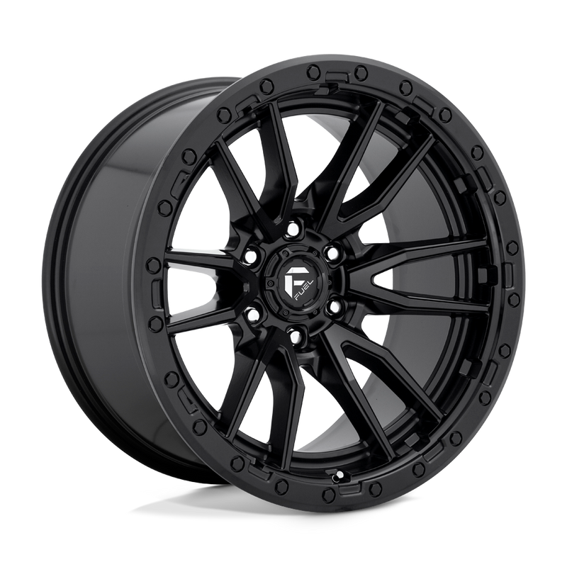 Fuel - D679 REBEL - Black - MATTE BLACK - 20" x 10", -18 Offset, 6x139.7 (Bolt Pattern), 106.1mm HUB