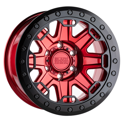 Black Rhino - RIFT BEADLOCK - CANDY RED W/ BLACK RING - 17" x 8.5", -38 Offset, 8x165.1 (Bolt Pattern), 125.1mm HUB