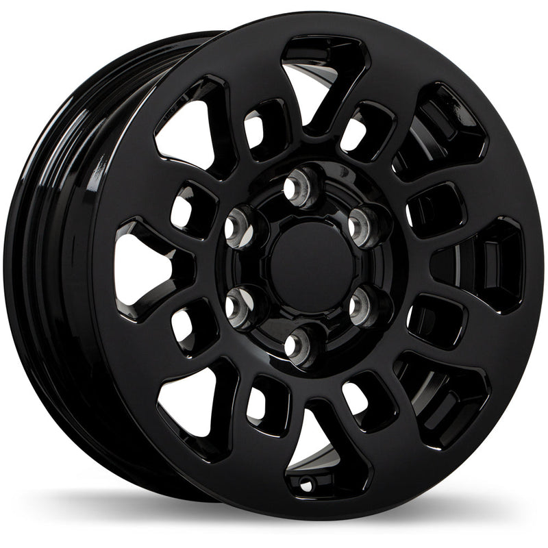 Replika - R239 - Black - Gloss Black - 16" x 7", 13 Offset, 6x139.7 (Bolt Pattern), 106.1mm HUB