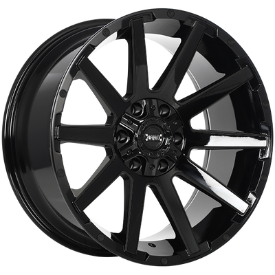 Ruffino HARD - Sinner - Black - Gloss Black - 20" x 9", 0 Offset, 6x135/139.7 (Bolt Pattern), 87.1mm HUB