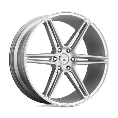 Asanti Black - ABL-25 ALPHA 6 - Silver - Brushed Silver - 20" x 9", 30 Offset, 6x135 (Bolt Pattern), 87.1mm HUB