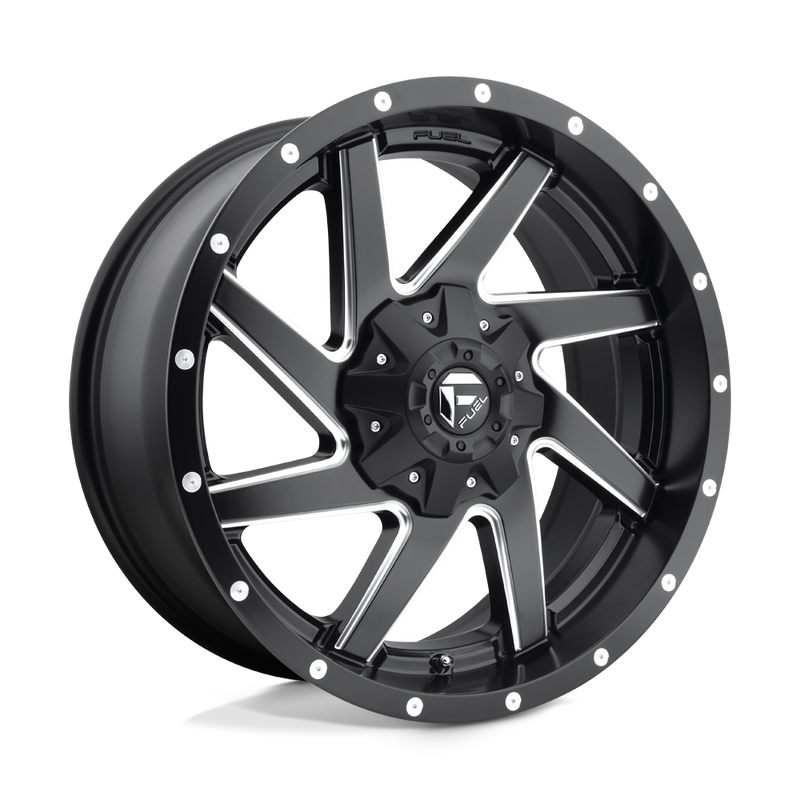 Fuel - D594 RENEGADE - Black - MATTE BLACK MILLED - 20" x 10", -18 Offset, 5x114.3/127 (Bolt Pattern), 78.1mm HUB