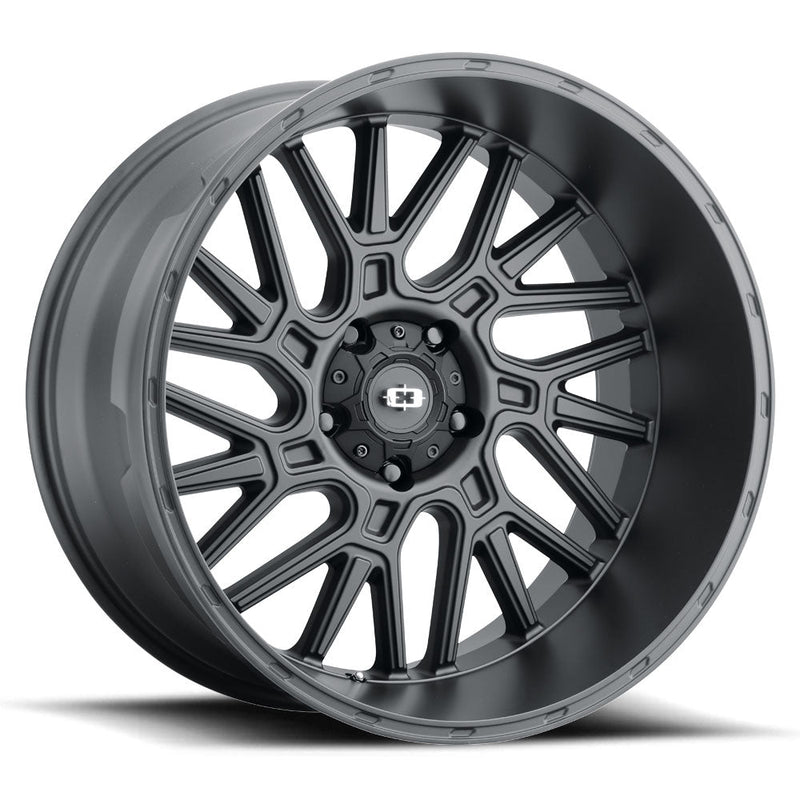 Vision Wheel Off-Road - 404 BRAWL - Black - Satin Black - 20" x 9", 12 Offset, 5x139.7 (Bolt Pattern), 108mm HUB