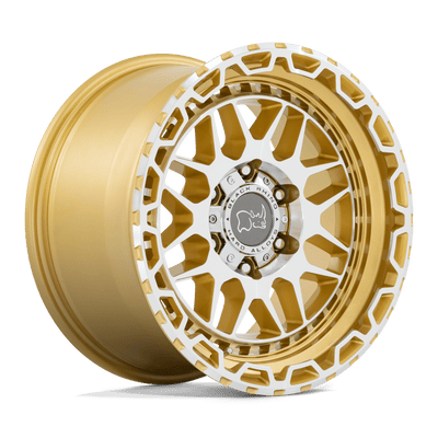 Black Rhino - HOLCOMB - Gold - Gloss Gold With Mirror Cut Face - 20" x 9.5", 12 Offset, 6x139.7 (Bolt Pattern), 112.1mm HUB