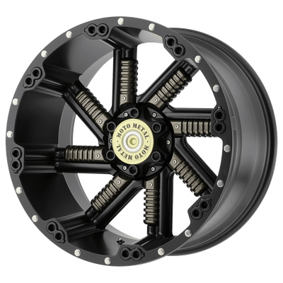 Moto Metal - MO979 BUCKSHOT - Black - Satin Black With Gun Metal Inserts - 20" x 12", -44 Offset, 6x135/139.7 (Bolt Pattern), 106.1mm HUB