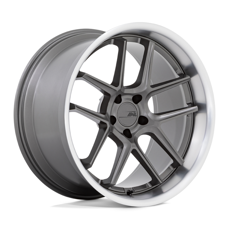 American Racing - AR942 - Gunmetal - MATTE GUNMETAL WITH MACHINED LIP - 20" x 9.5", 15 Offset, 5x115 (Bolt Pattern), 71.5mm HUB