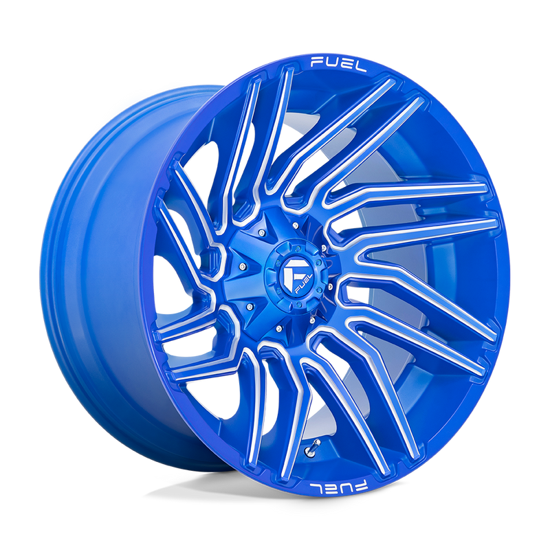 Fuel - D774 TYPHOON - ANODIZED BLUE MILLED - 22" x 12", -44 Offset, 5x114.3/127 (Bolt Pattern), 78.1mm HUB